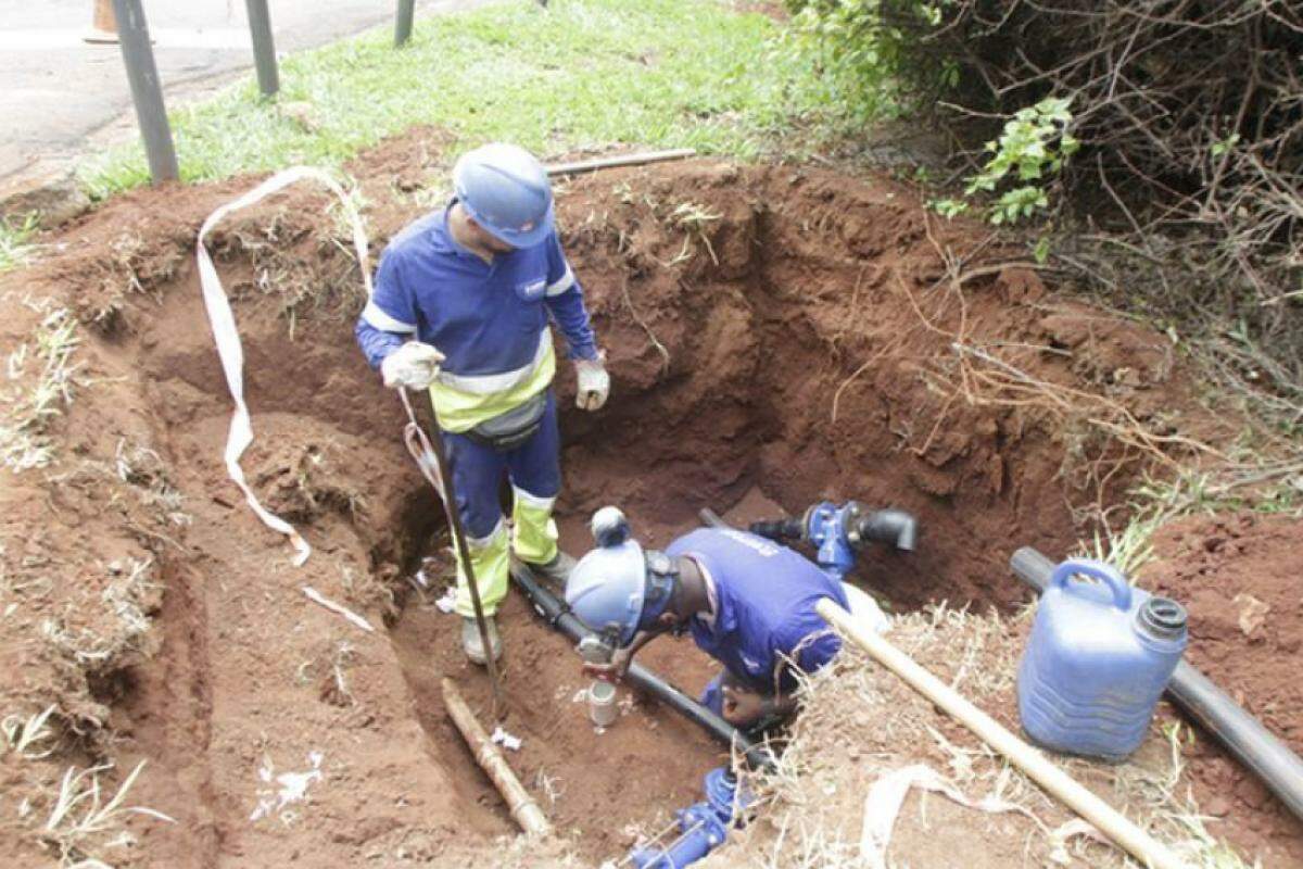Interrupção de abastecimento de água em Jardim Santo Expedito devido às obras de interligação da rede