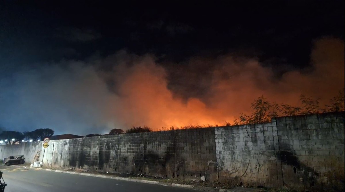 Chamas Consomem Área de Vegetação no Perímetro do Complexo Prisional de Hortolândia