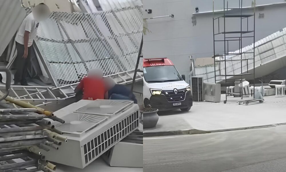 Quando o Trabalho Vira Perigo O Dia em que Dois Homens Ca ram do Telhado de um Shopping na Praia Grande