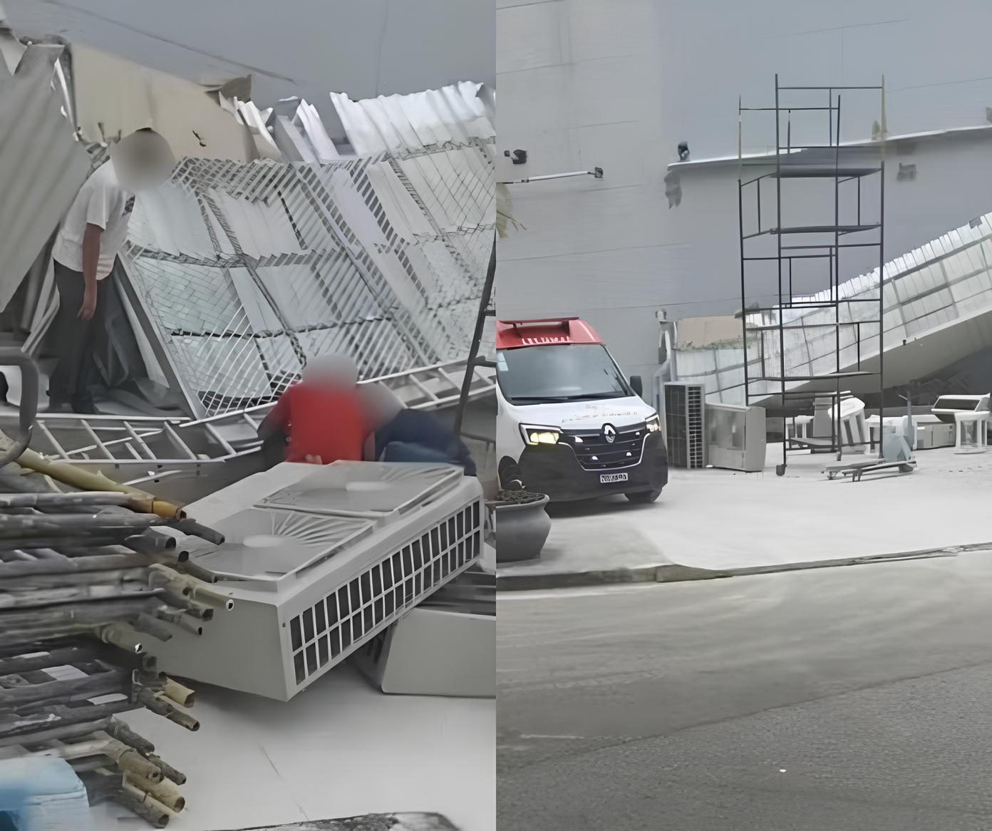Quando o Trabalho Vira Perigo O Dia em que Dois Homens Ca ram do Telhado de um Shopping na Praia Grande